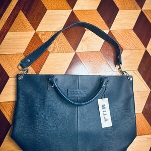 NWT M.I.L.A. Blue hobo style bag